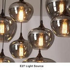 Modern Smoke Gray Glass 1-light LED Pendant Light Lumendat
