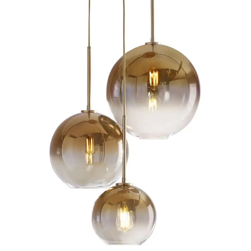 Nordic Gradient Glass 1-light Globe Pendant Light Lumendat