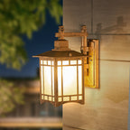 Modern Waterproof Solar Aluminum Chinese Pavilion Shape 1-Light Wall Sconce Lamp Lumendat