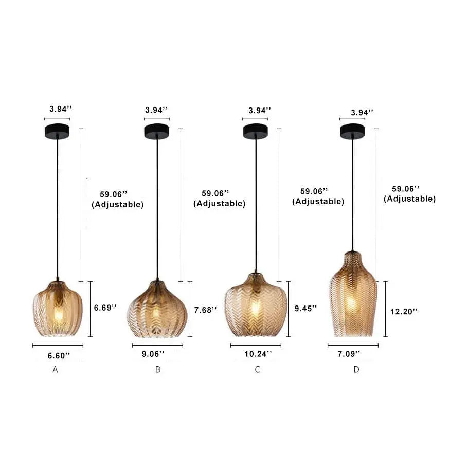 Nordic Textured Wavy Glass 1-light Barrel Pendant Light Lumendat