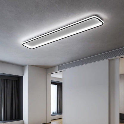 Minimalist 1-light Linear Acrylic 3 Color Changeable LED Flush Mount Lighting