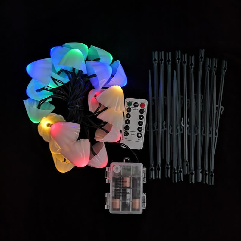 Contemporary Creative Plastic Solar LED Mushroom Lights String Lights For Outdoor Patio Lumendat
