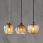 Nordic Textured Wavy Glass 1-light Barrel Pendant Light Lumendat