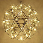 Contemporary Creative Globe Iron 12 Light LED Firework Pendant Light for Living Room Lumendat