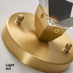 Crystal 1-Light Diamond Shade Semi-Flush Mount Lighting Lumendat