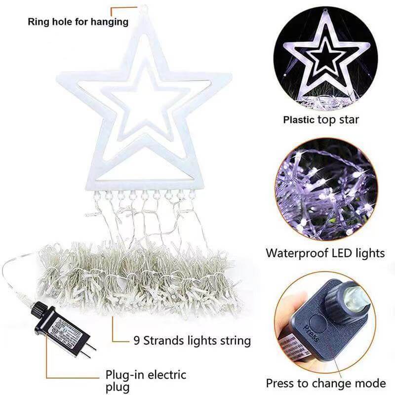 Star Waterfall Light Christmas Meteor Lights LED String Lights Lumendat