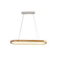 Modern Minimalist Wooden Linear Round 1-light LED Chandeliers Lumendat