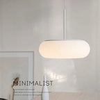 Modern Minimalist Plastic White 1-light Drum LED Pendant Light Lumendat