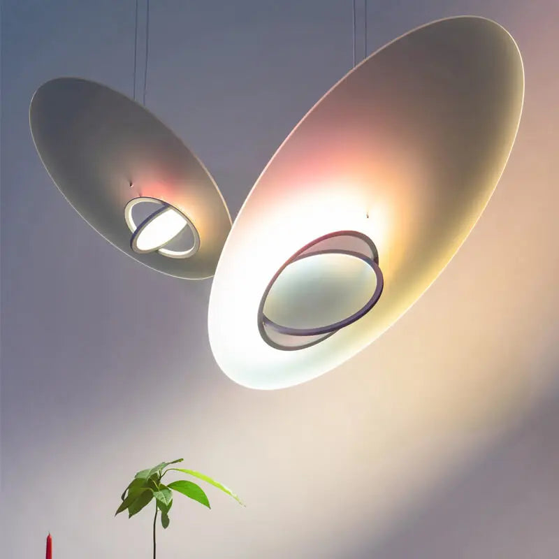 Galaxy Satellite Saturn Acrylic 1-light LED Artistic Pendant Light BulbSquare