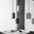 Modern Terrazzo Cylindrical LED Cement LED Pendant Light BulbSquare