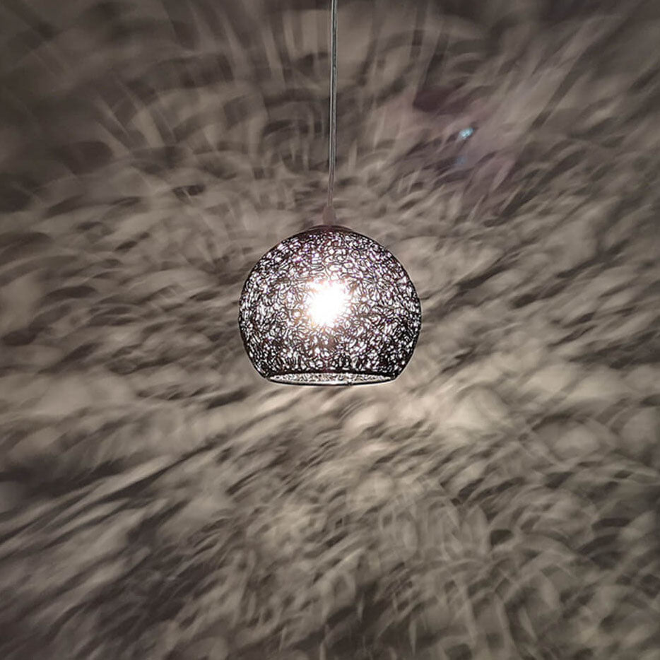 Modern Aluminum Wire 1-light Dome Pendant Light