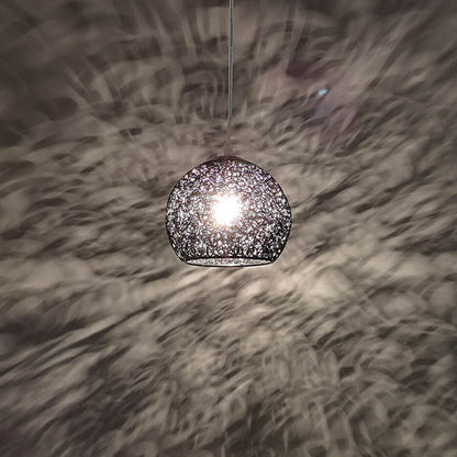 Modern Aluminum Wire 1-light Dome Pendant Light