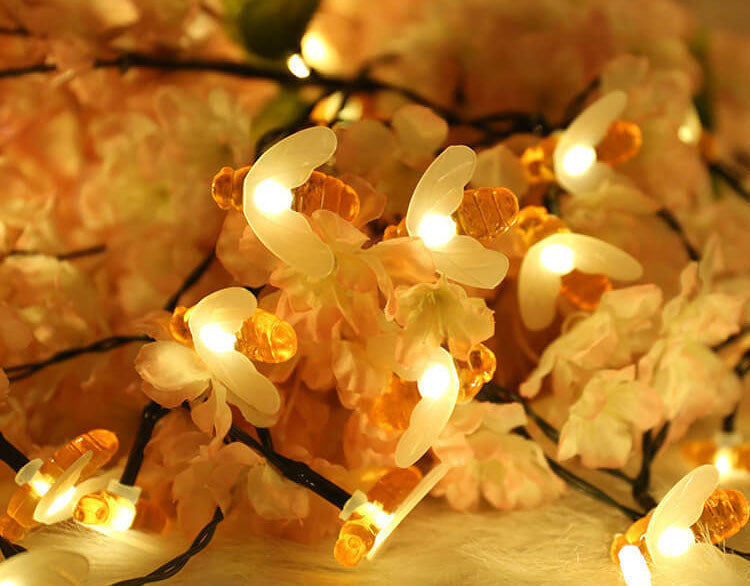 Outdoor Solar Bees Waterproof LED Lights Festival Party Decoration String Lights Lumendat