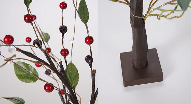 Red Fruits Pine Tree Light Small LED Battery Decoration Table Lamp Lumendat