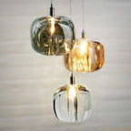 Modern Clear Glass 1-light Cube Pendant Light Lumendat