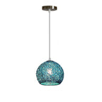Modern Aluminum Wire 1-light Dome Pendant Light BulbSquare