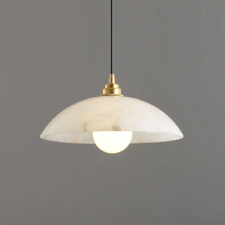 Nordic Spanish Marble Dome 1-light Pendant Light BulbSquare