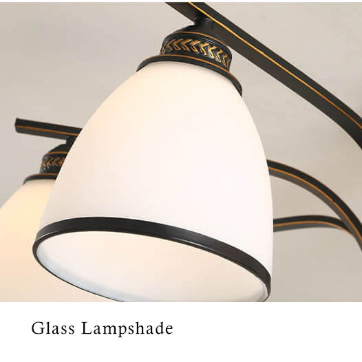Vintage Bell Shade 3-5 Light Semi-flush Mount Lighting