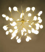 Modern LED Firefly Branch Chandelier – 27 or 36 Lights, Gold & Black Lumendat