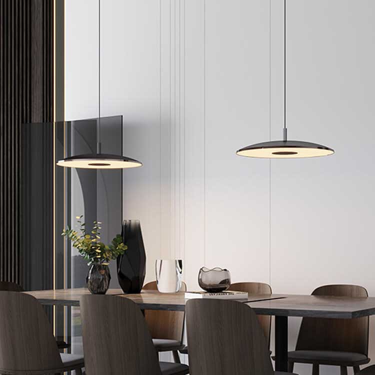 Nordic Round Plate Flying Ufo 1-light LED Pendant Light BulbSquare