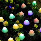 Contemporary Creative Plastic Solar LED Mushroom Lights String Lights For Outdoor Patio Lumendat