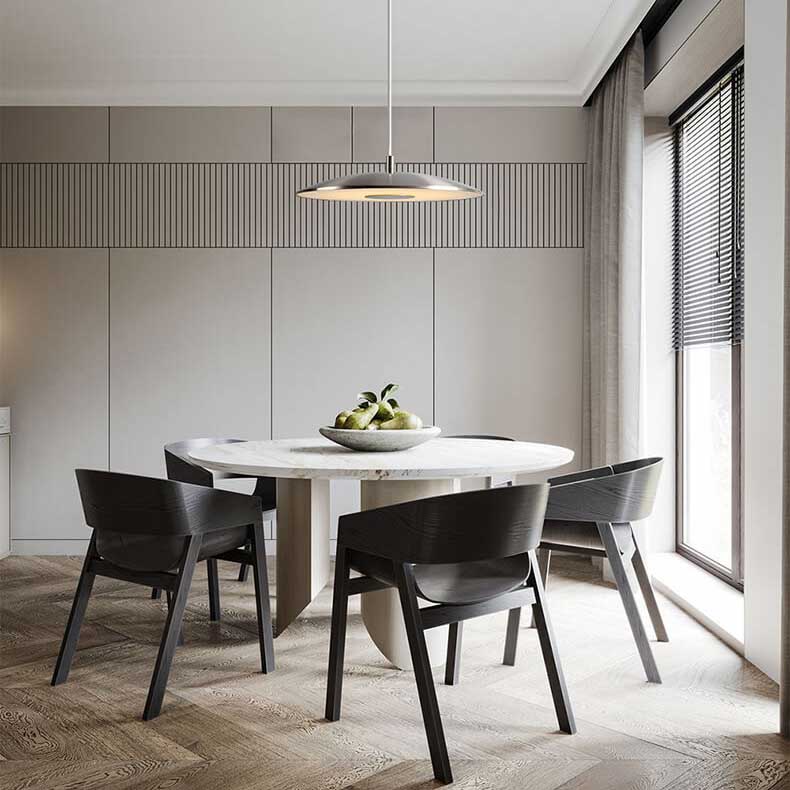 Nordic Round Plate Flying Ufo 1-light LED Pendant Light BulbSquare