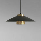 Industrial Simple Scalloped Wrought Iron 1-light Pendant Light