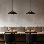 Industrial Simple Scalloped Wrought Iron 1-light Pendant Light