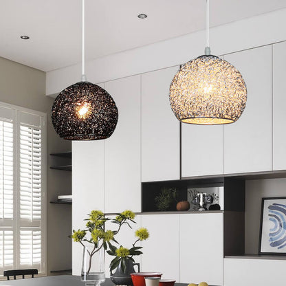 Modern Aluminum Wire 1-light Dome Pendant Light