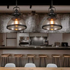 Retro Glass Shade 1-light Single Dome Pendant Light Lumendat