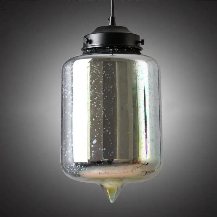 Modern Creative 3d Stained Fireworks Glass Jar 1-light Pendant Light Lumendat