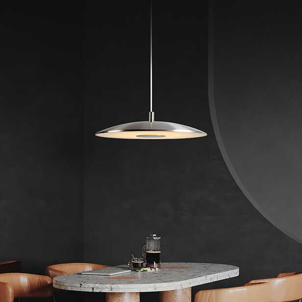 Nordic Round Plate Flying Ufo 1-light LED Pendant Light BulbSquare