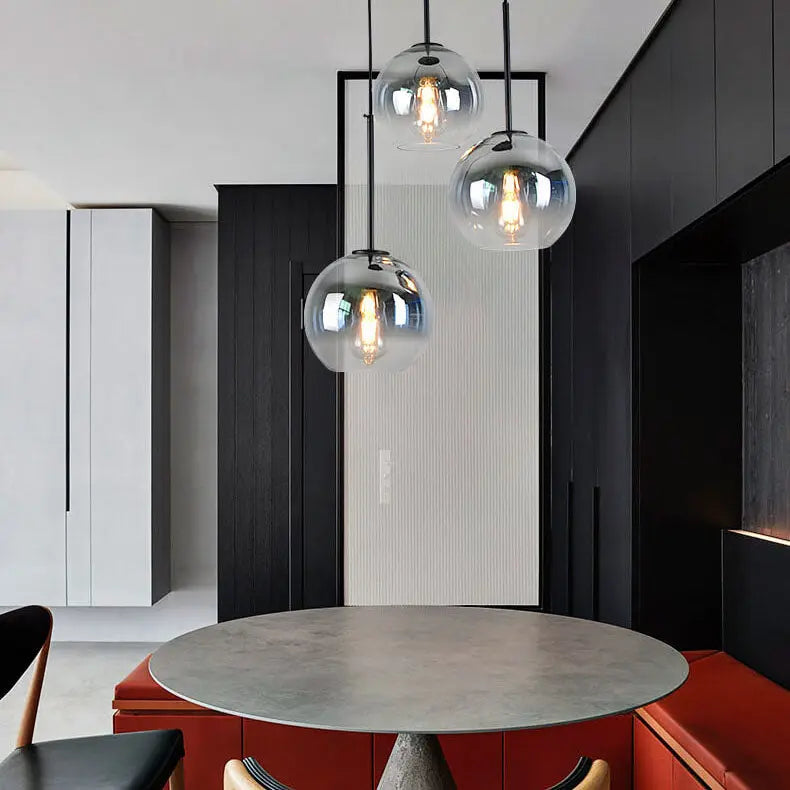 Nordic Gradient Glass 1-light Globe Pendant Light Lumendat