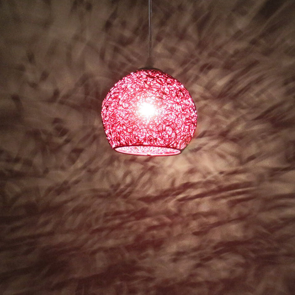 Modern Aluminum Wire 1-light Dome Pendant Light
