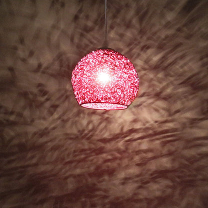 Modern Aluminum Wire 1-light Dome Pendant Light
