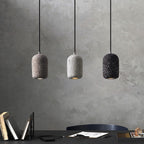 Modern Terrazzo Cylindrical LED Cement LED Pendant Light BulbSquare