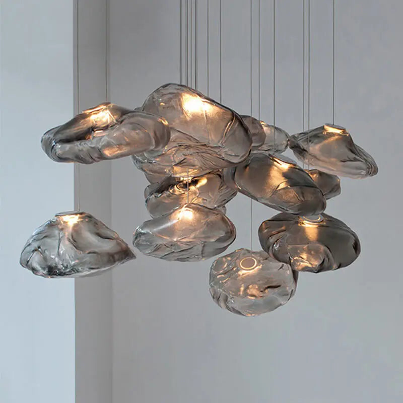 Modern Shaped Glass 1-light Cloud Suspension Pendant Light modern luxury lighting fixture