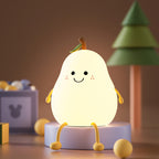 Creative Fruit Pear Silicone LED Night Light USB Table Lamp Lumendat