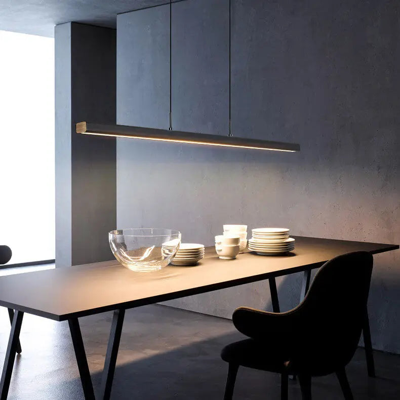 Modern Minimalist Long Strip LED Pendant Light Lumendat