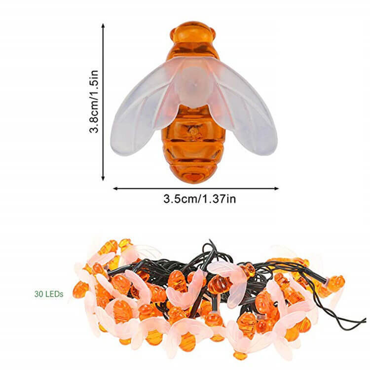 Outdoor Solar Bees Waterproof LED Lights Festival Party Decoration String Lights Lumendat