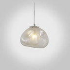 Modern Shaped Glass 1-light Cloud Suspension Pendant Light Lumendat