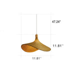 Woven Bamboo 1-light Straw Hat Pendant Light Lumendat