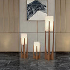 Modern Fabric Solid Wood 1-Light Standing Floor Lamps Lumendat