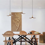 Modern Black Walnut LED Pendant Light BulbSquare