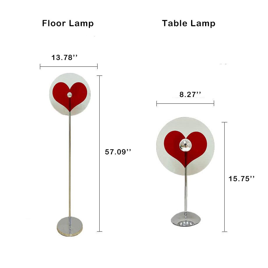Creative Heart Shape 1-Light LED Vibes Standing Floor Lamp Lumendat