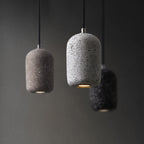 Modern Terrazzo Cylindrical LED Cement LED Pendant Light BulbSquare