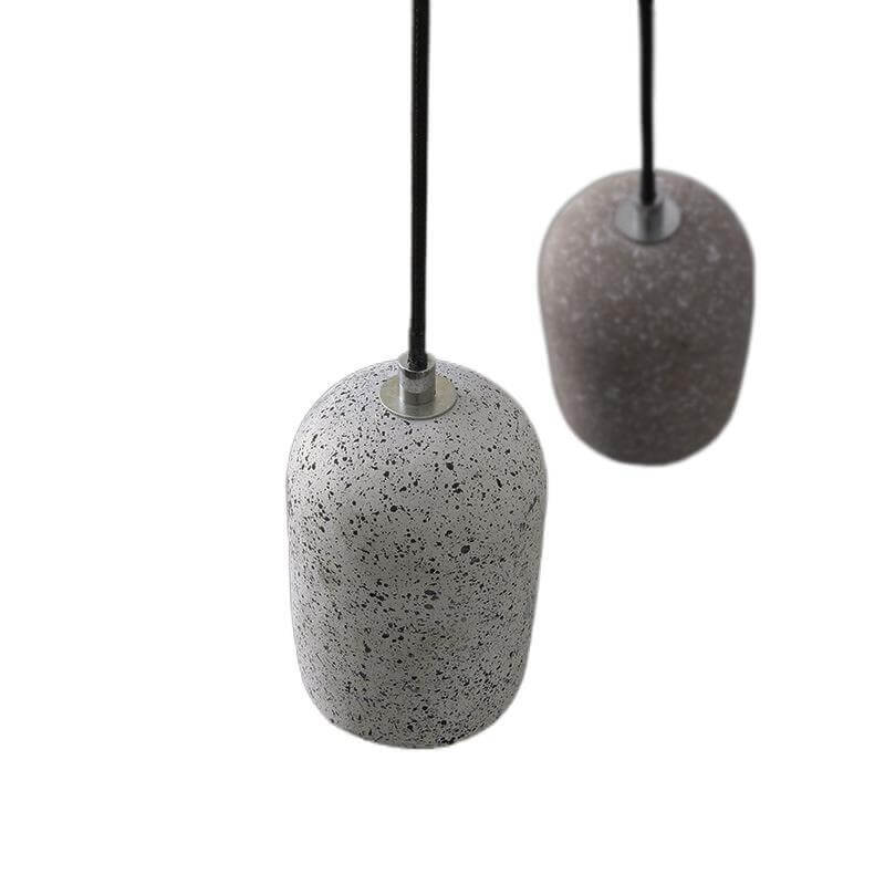 Modern Terrazzo Cylindrical LED Cement LED Pendant Light BulbSquare
