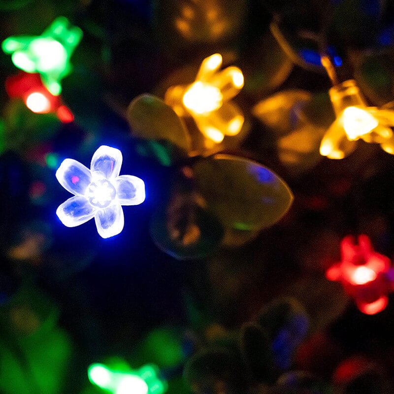 LED Solar Sakura String Lights Waterproof Outdoor Fairy Flower Lights Lumendat