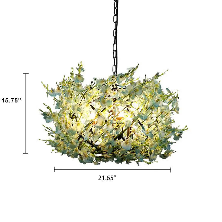 Creative Colorful 3-light Globe Flower Chandelier – Pink, Yellow & Blue Lumendat