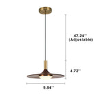 Modern Black Walnut LED Pendant Light BulbSquare